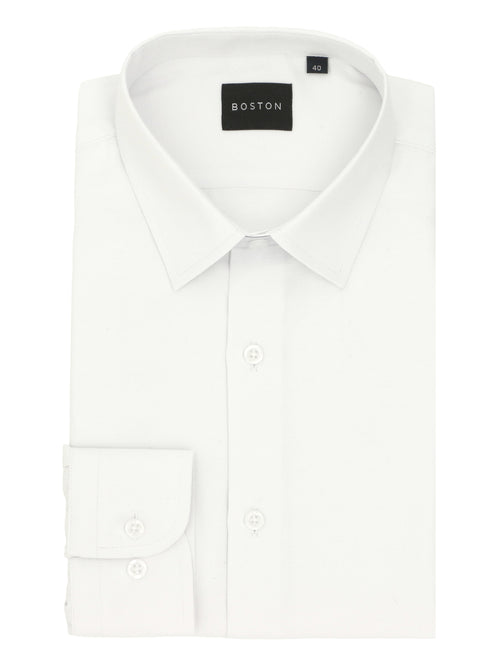 Liberty White Cotton Blend Business Shirt