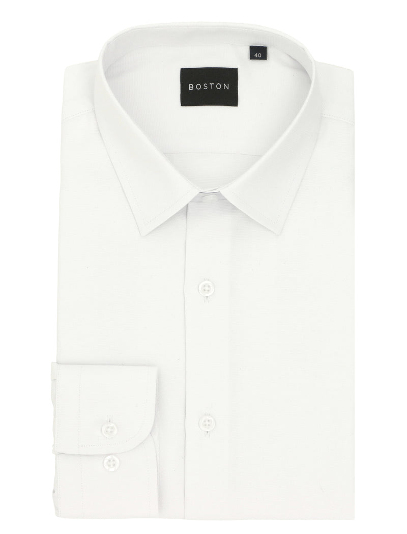 Liberty White Cotton Blend Business Shirt