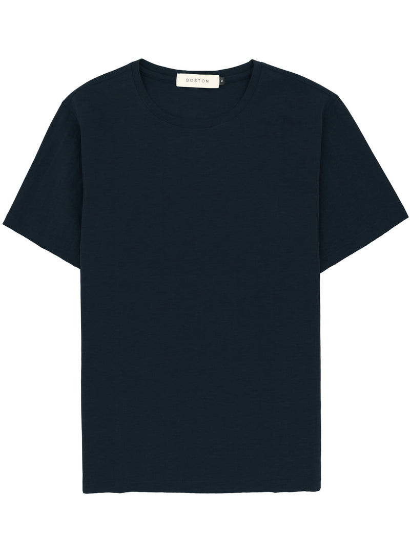 Navy Cotton Blend T-Shirt