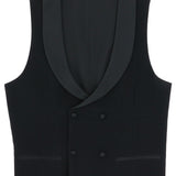 Shawl Black Double Breasted Waistcoat