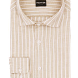 Sel Tan Striped Linen Cotton Casual Shirt