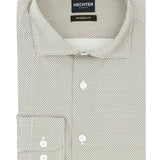 Jacque Sand Geometric Cotton Stretch Casual Shirt