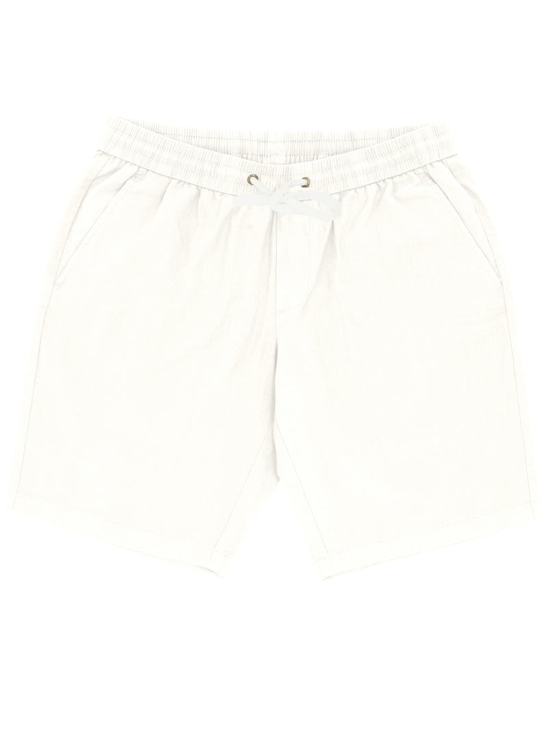Max White Cotton Drawstring Shorts