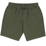 Max Olive Cotton Drawstring Shorts
