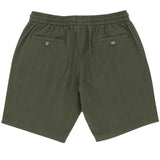 Max Olive Cotton Drawstring Shorts