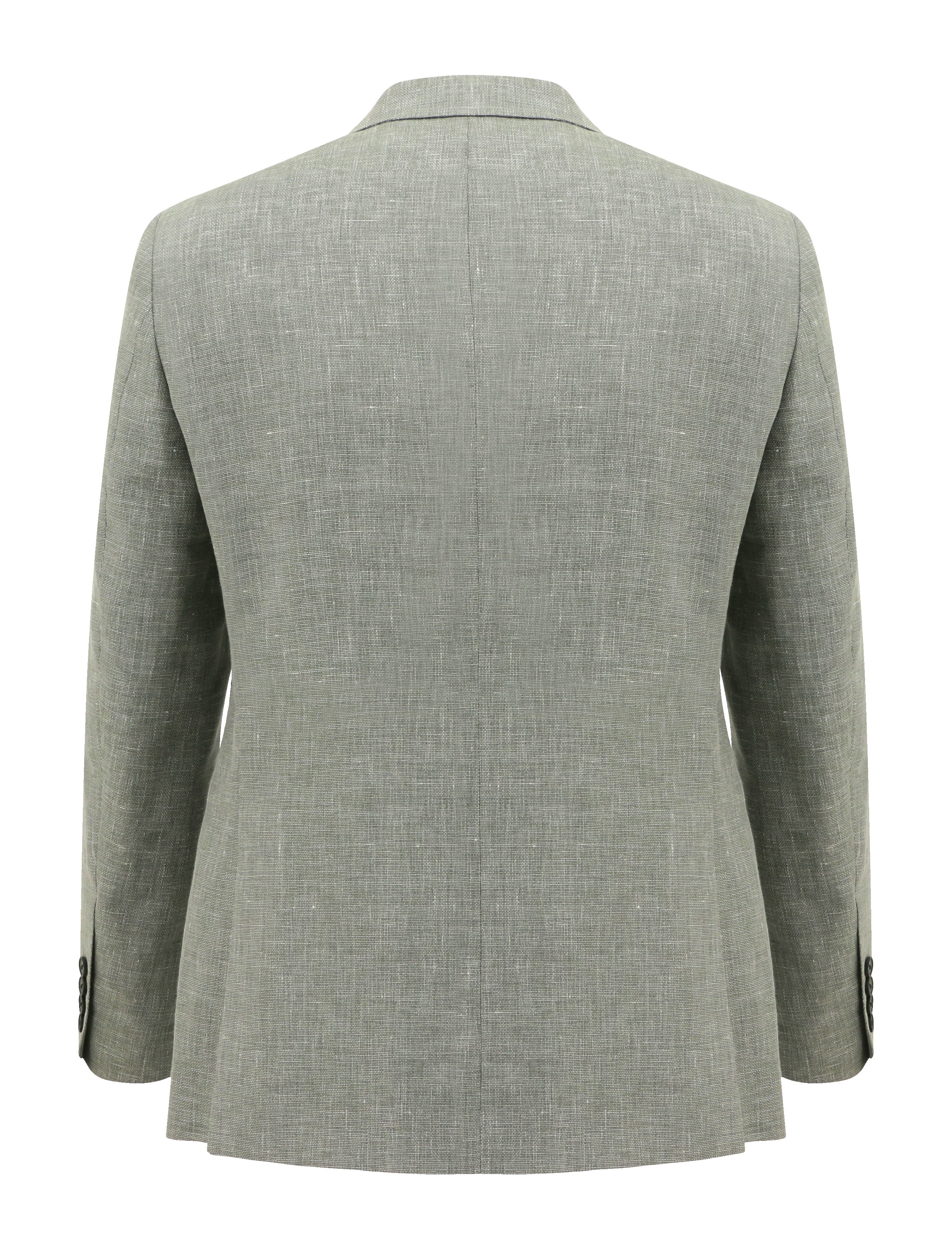 Forli Light Green Wool Linen Silk Sports Jacket