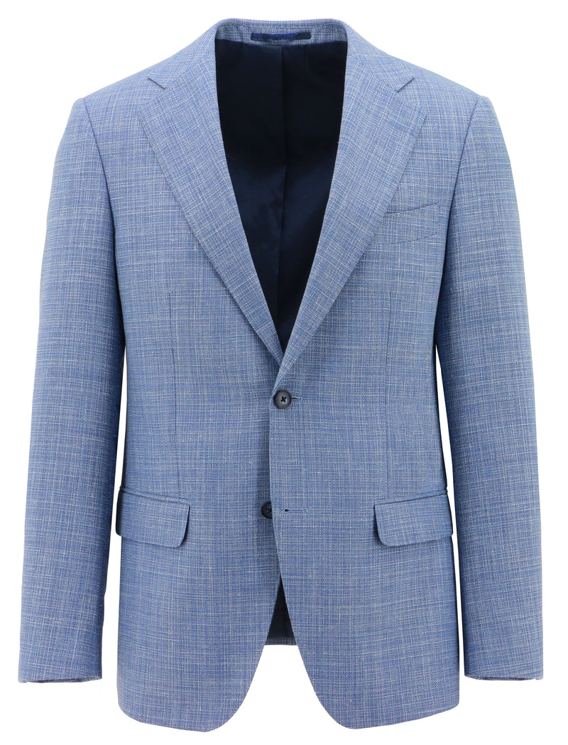 Forli Blue Wool Linen Sports Jacket