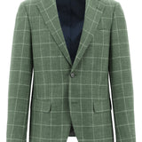 Siena Green Windowpane Comfort Stretch Sports Jacket