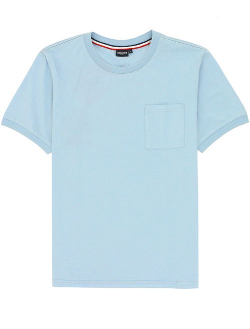 Light Blue Cotton Pocket Tee