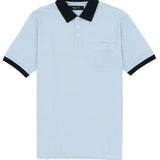 Light Blue Cotton Pocket Polo