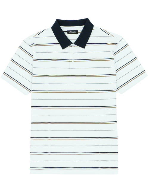 White Striped Polo