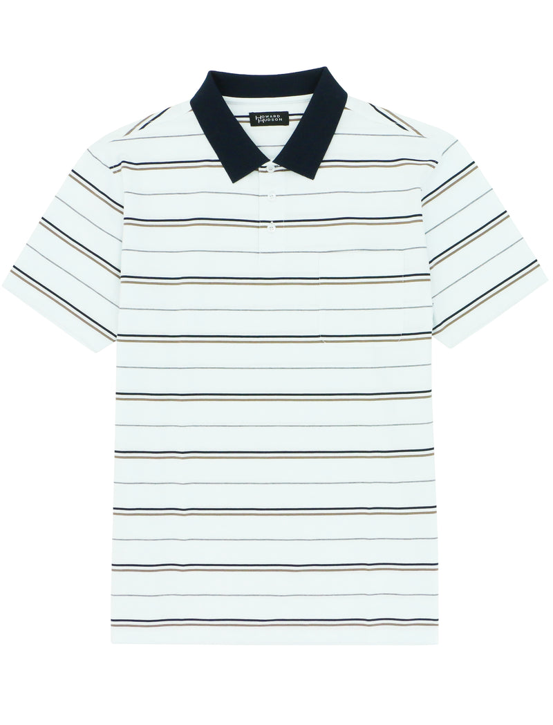 White Striped Polo