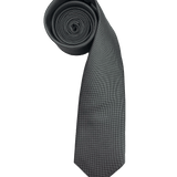 Grey Textured Silk Tie