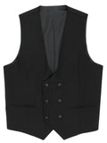 Wales 5ZS Black Double Breasted Waistcoat