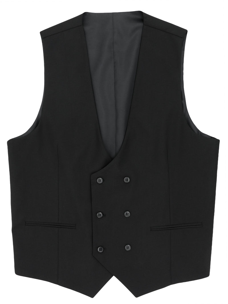 Wales 5ZS Black Double Breasted Waistcoat