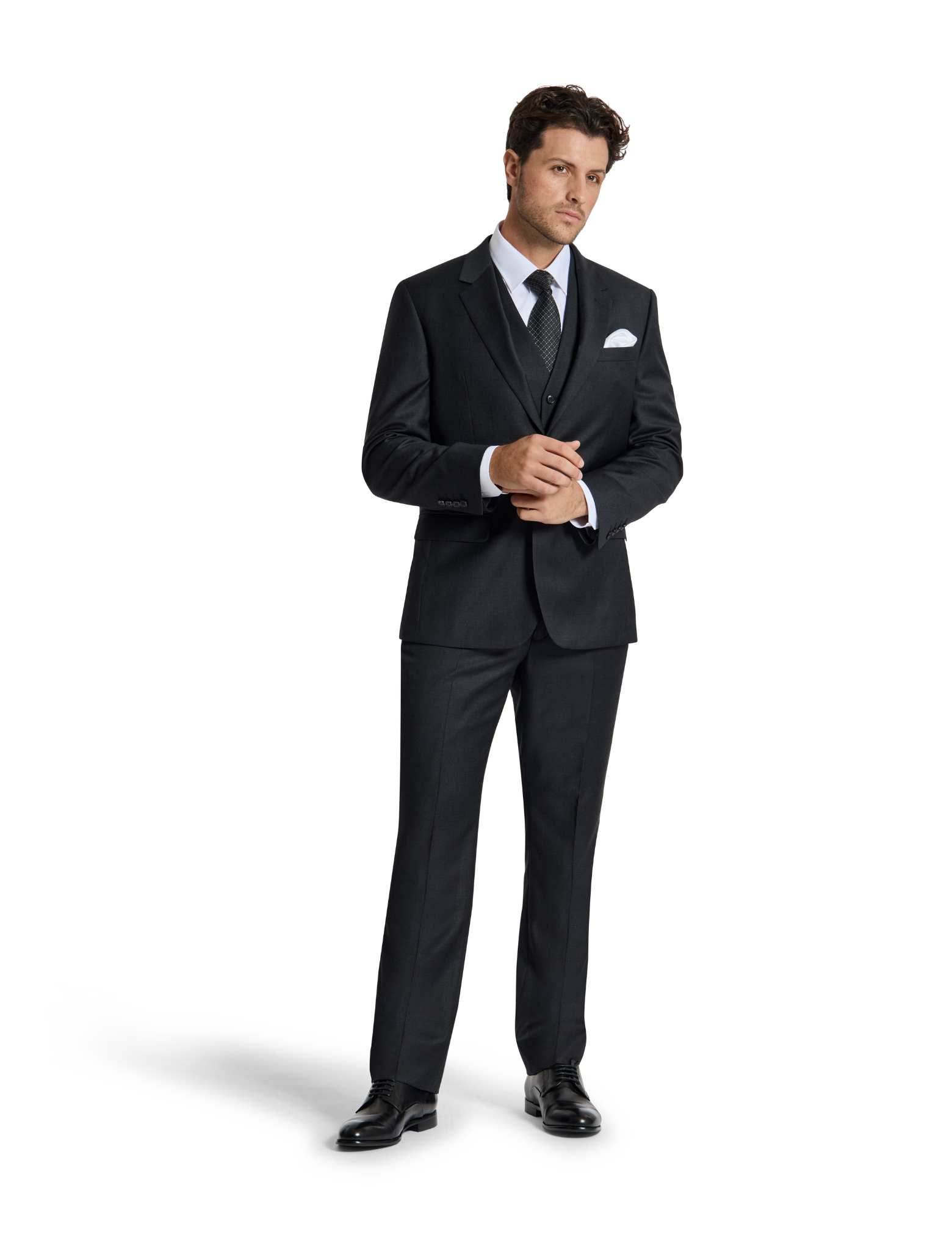 Michel 106 Charcoal Australian Merino Wool Suit Jacket