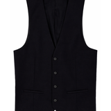 Dorset 112 Black Wool Stretch Waistcoat