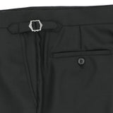 Monte 112 Black Side Tab Wool Stretch Suit Trouser