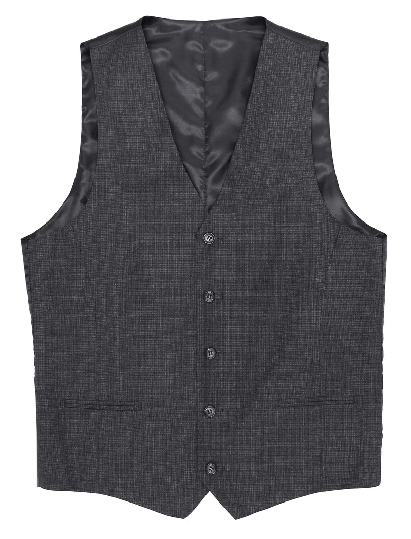 Ryan Charcoal Textured Waistcoat