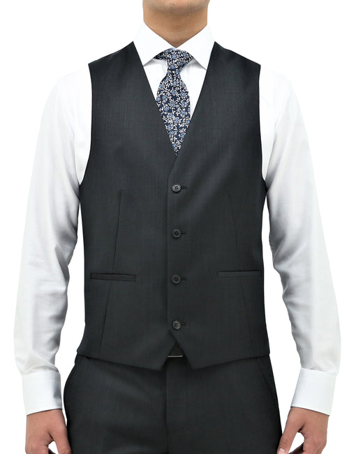 Luke 101 Black Australian Merino Wool Waistcoat