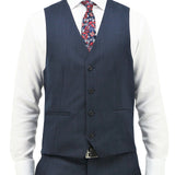 Luke 101 Blue Australian Merino Wool Waistcoat