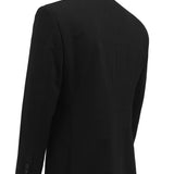 Lazio 111 Black Self Check Wool Stretch Suit Jacket