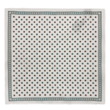 Alabaster Ivory Rosette Cotton Pocket Square