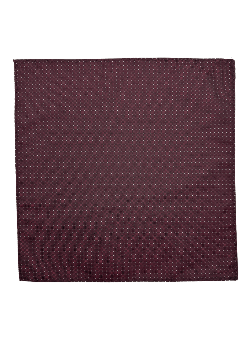 Tribeca Burgundy Dotted Pocket Square