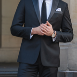 Jason 106 Black Australian Merino Wool Dinner Jacket