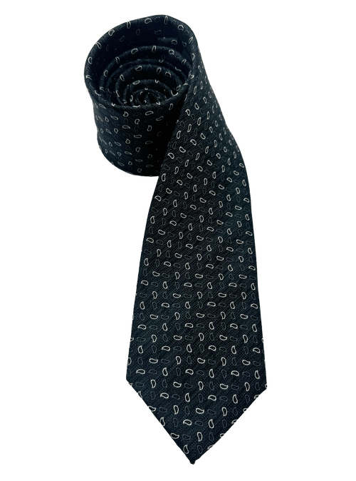 Black Droplet Silk Tie