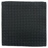 Broome Black Droplet Silk Pocket Square