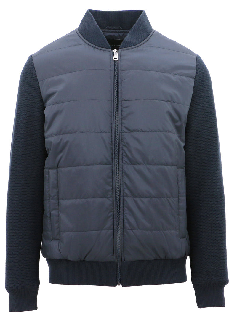 Acton Black Quilted Bomber Jacket