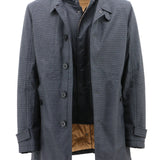Norwich Grey Microchecked Overcoat