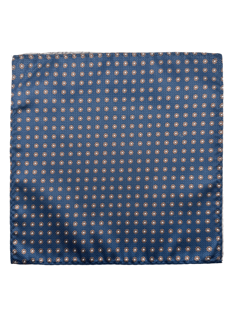 Canal Brown Rosette Pocket Square