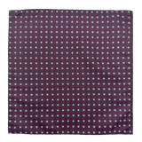 Murray Aubergine Light Blue Floral Pocket Square