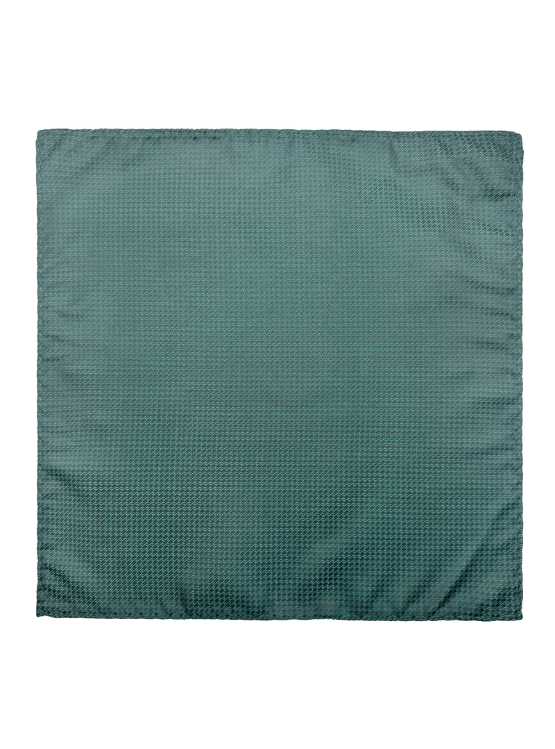 Varick Dark Green Textured Pocket Square