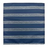Stuyvesant Navy Grey Striped Pocket Square