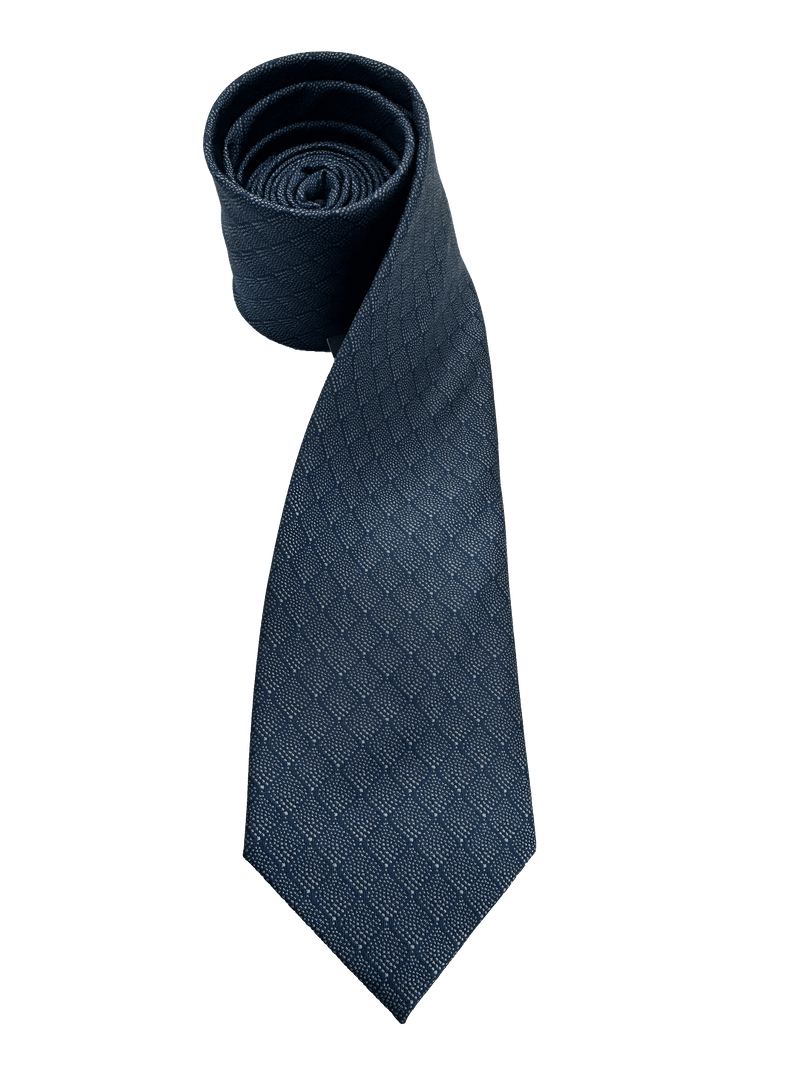 Rockefeller Blue Dot Grid Tie
