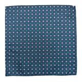 Delmonico Blue Neat Floral Pocket Square