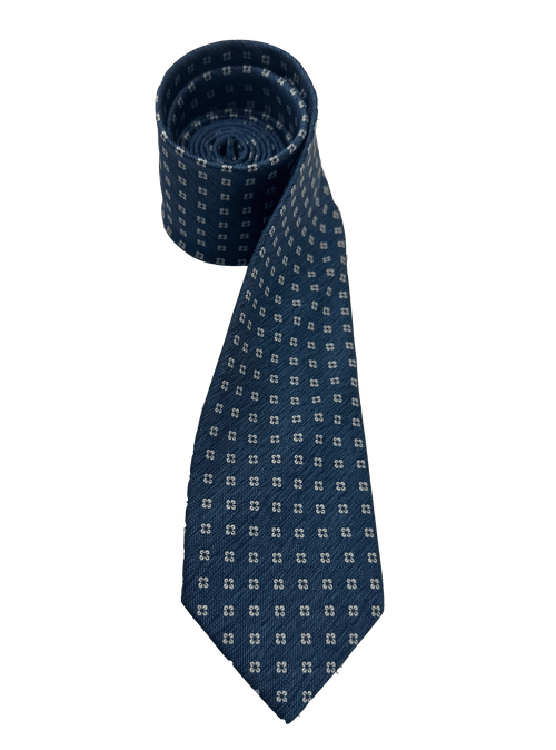 Delmonico Navy Neat Floral Motif Tie