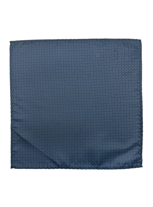 Irving Navy Micro Dot Textured Pocket Square