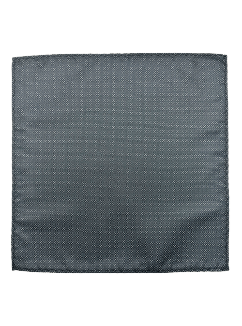 Irving Gunmetal Micro Dot Textured Pocket Square