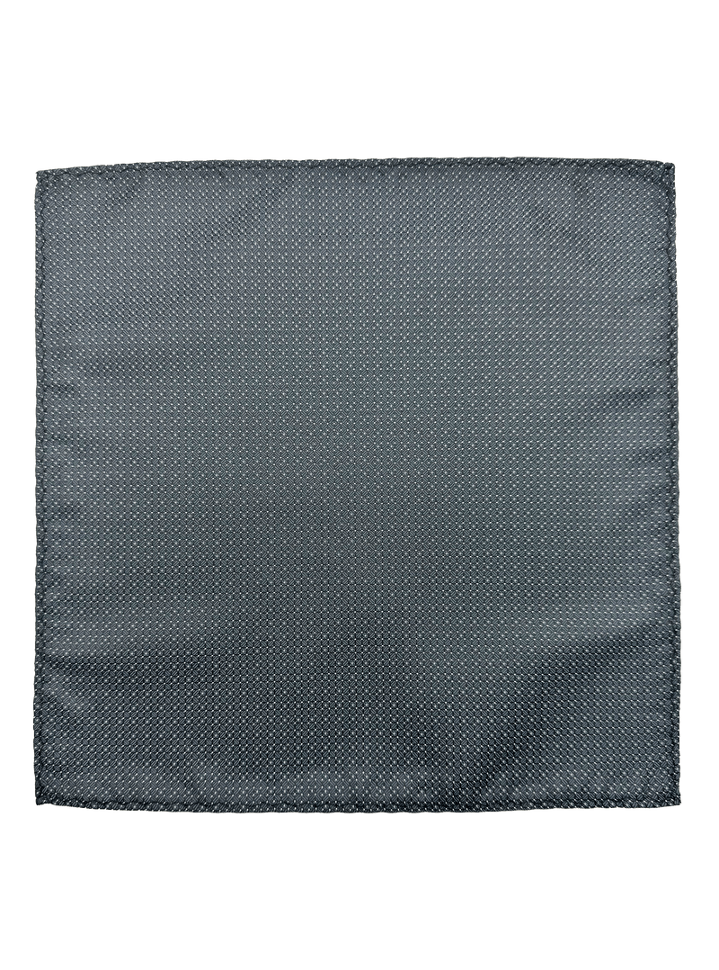 Irving Gunmetal Micro Dot Textured Pocket Square