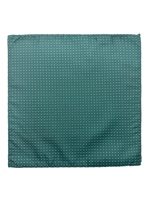 Roosevelt Green Dot Grid Pocket Square