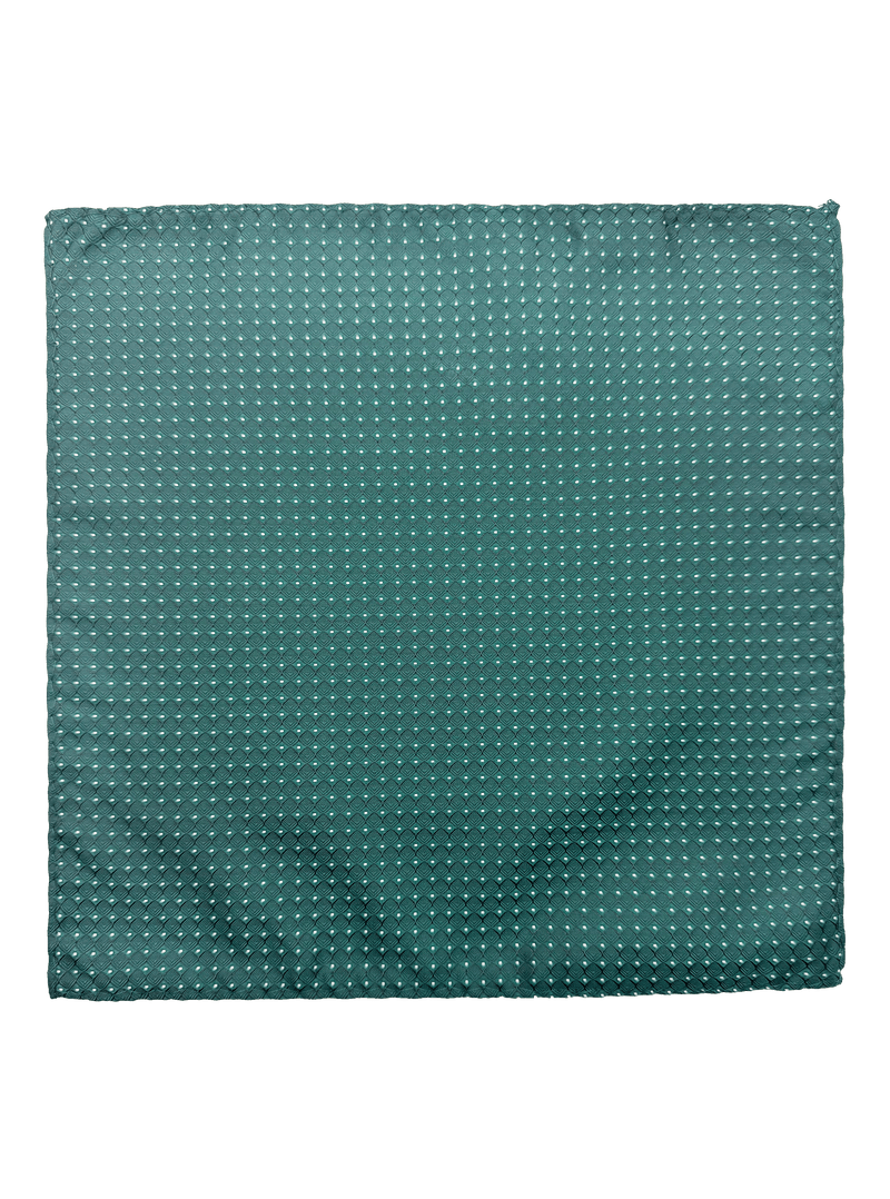 Roosevelt Green Dot Grid Pocket Square