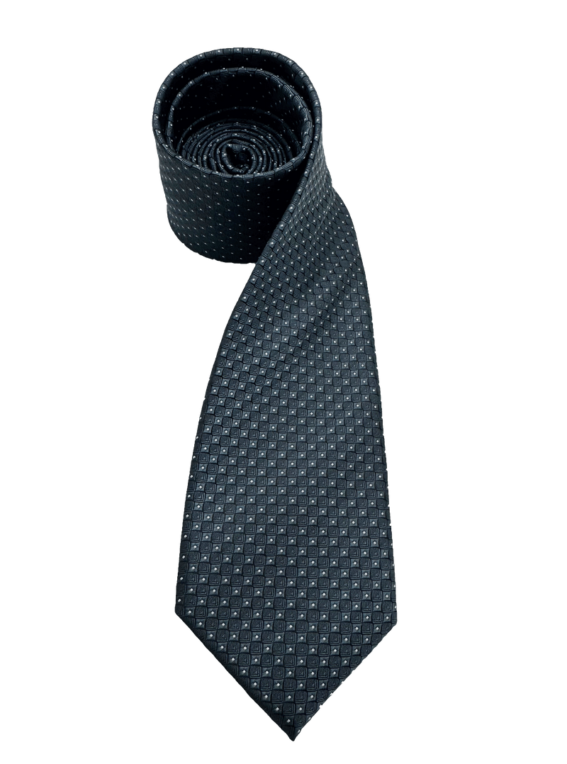 Roosevelt Gunmetal Dot Grid Tie