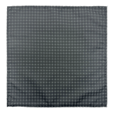 Nassau Black White Dot Cross Motif Pocket Square