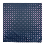 Riverside Navy Purple Floral Motif Pocket Square