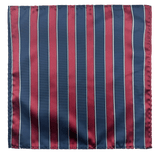 Wooster Burgundy Striped Pocket Square