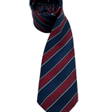 Wooster Burgundy Navy Striped Tie